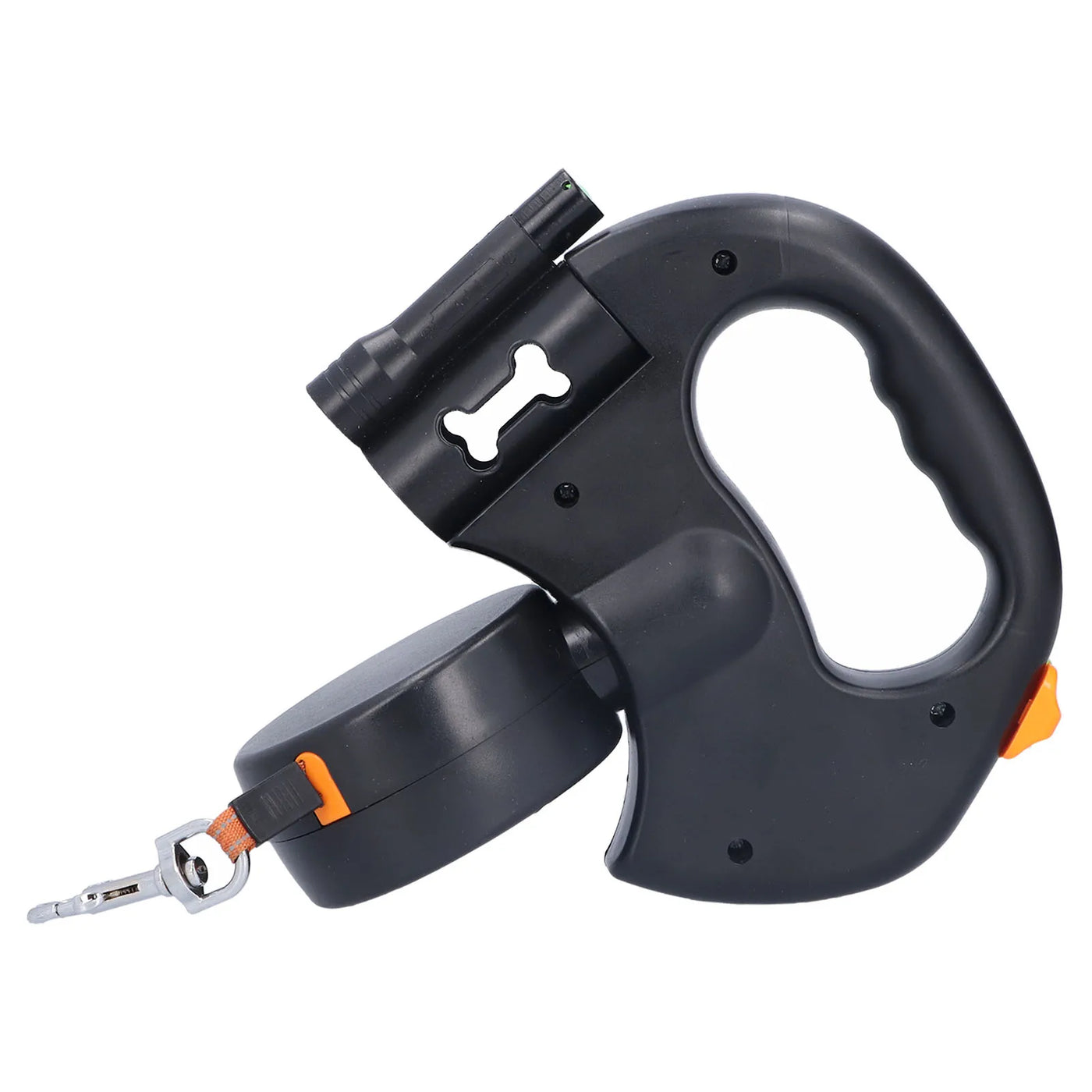 Dual Retractable Dog Leash w/ Light & Bag Dispenser