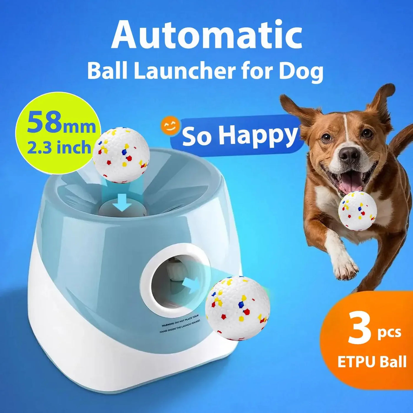 Automatic Dog Ball Launcher – Rechargeable & Fun